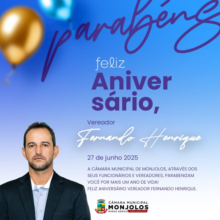 PARABÉNS VEREADOR FERNANDO HENRIQUE!